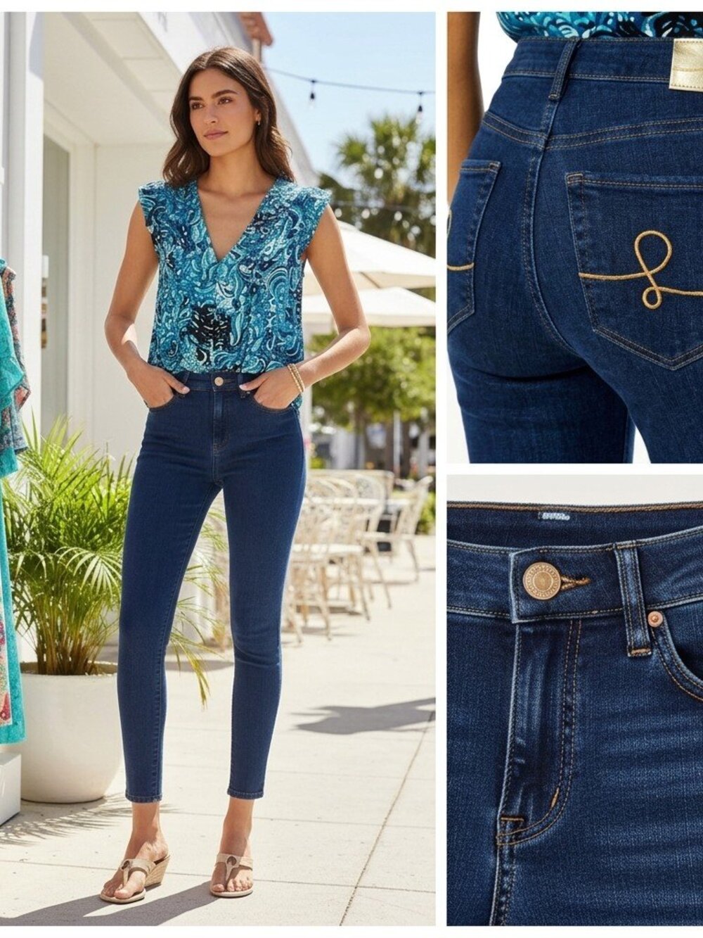 Lilly Pulitzer Eagan High Rise Skinny Jeans Repreve® Denim Women’s  NWT